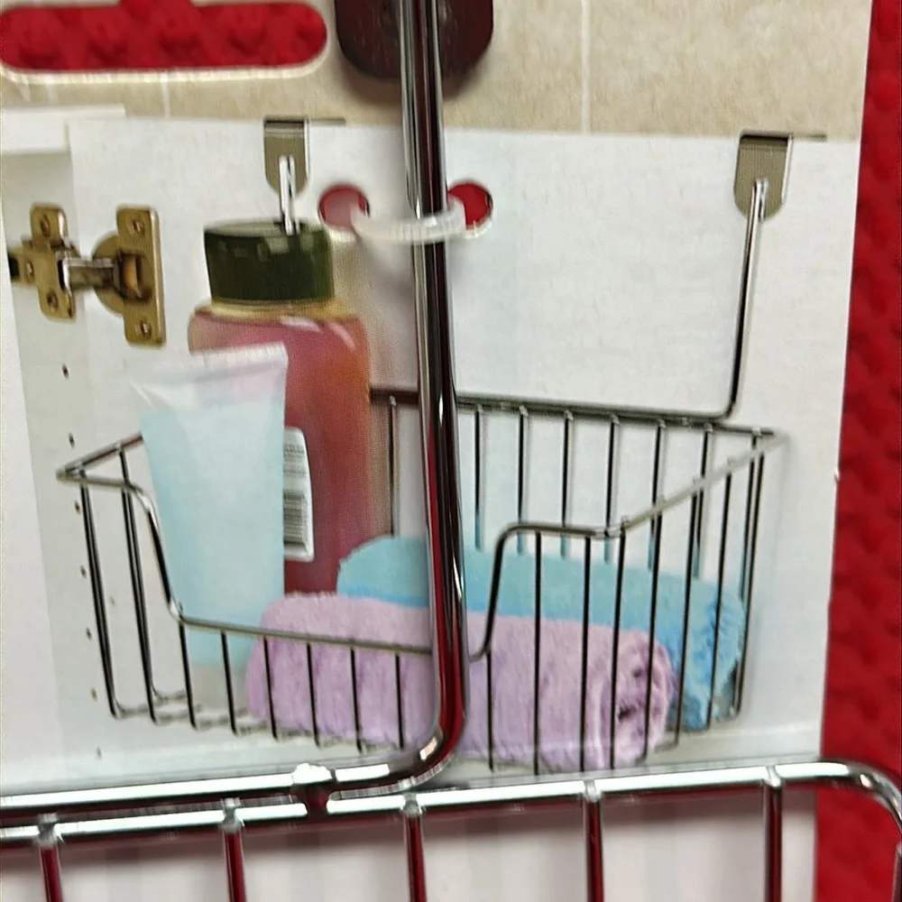 Comfort Bay Chrome over Cabinet door Basket. Fits securely over standard door